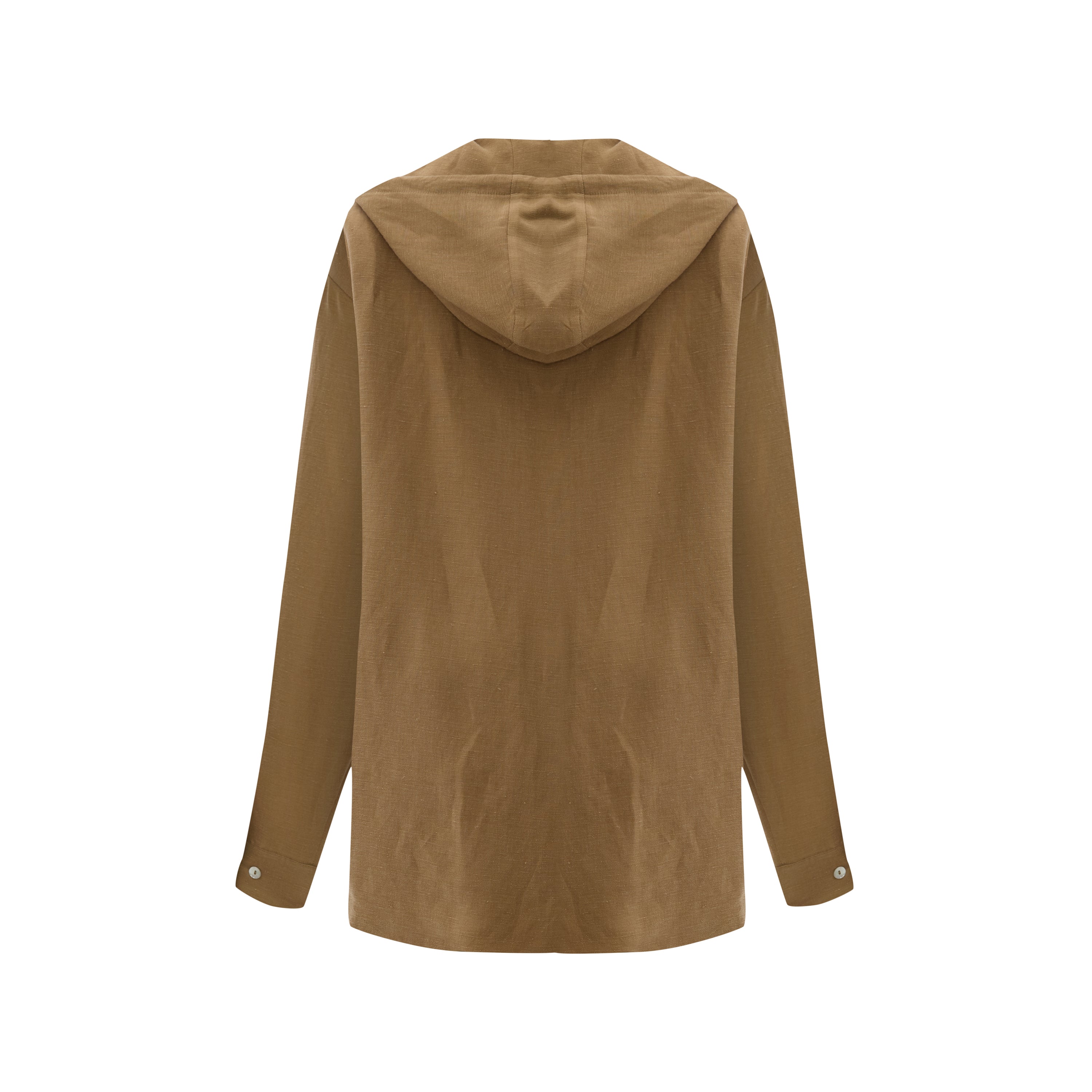 HOODED LINEN SHIRT - UNISEX