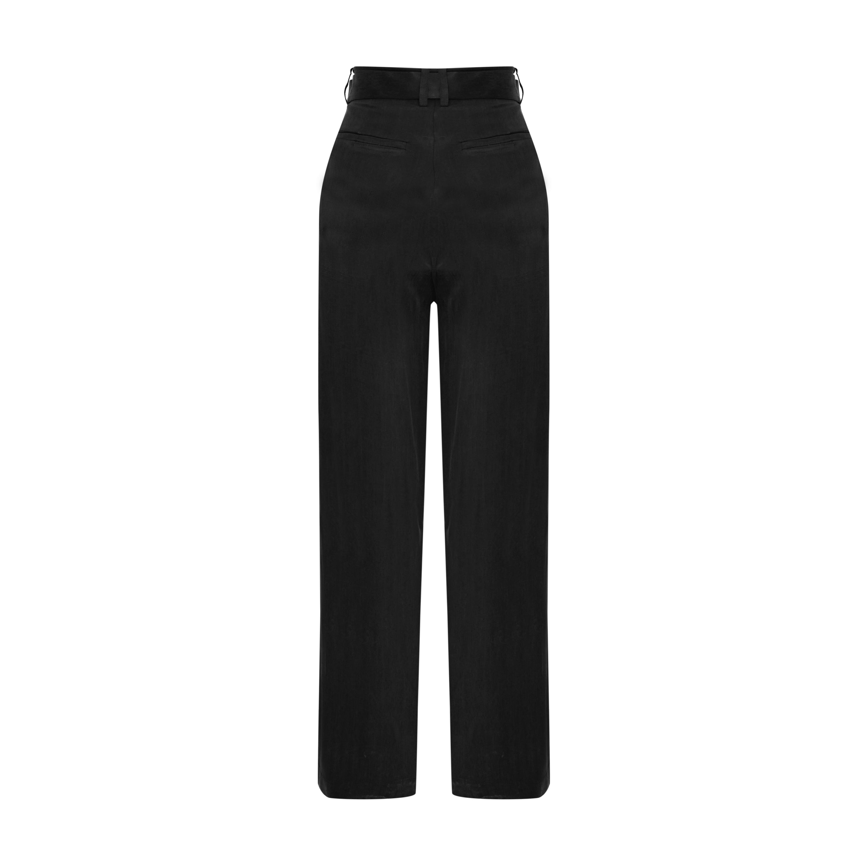 CUPRO PANTS WITH BELT - UNISEX