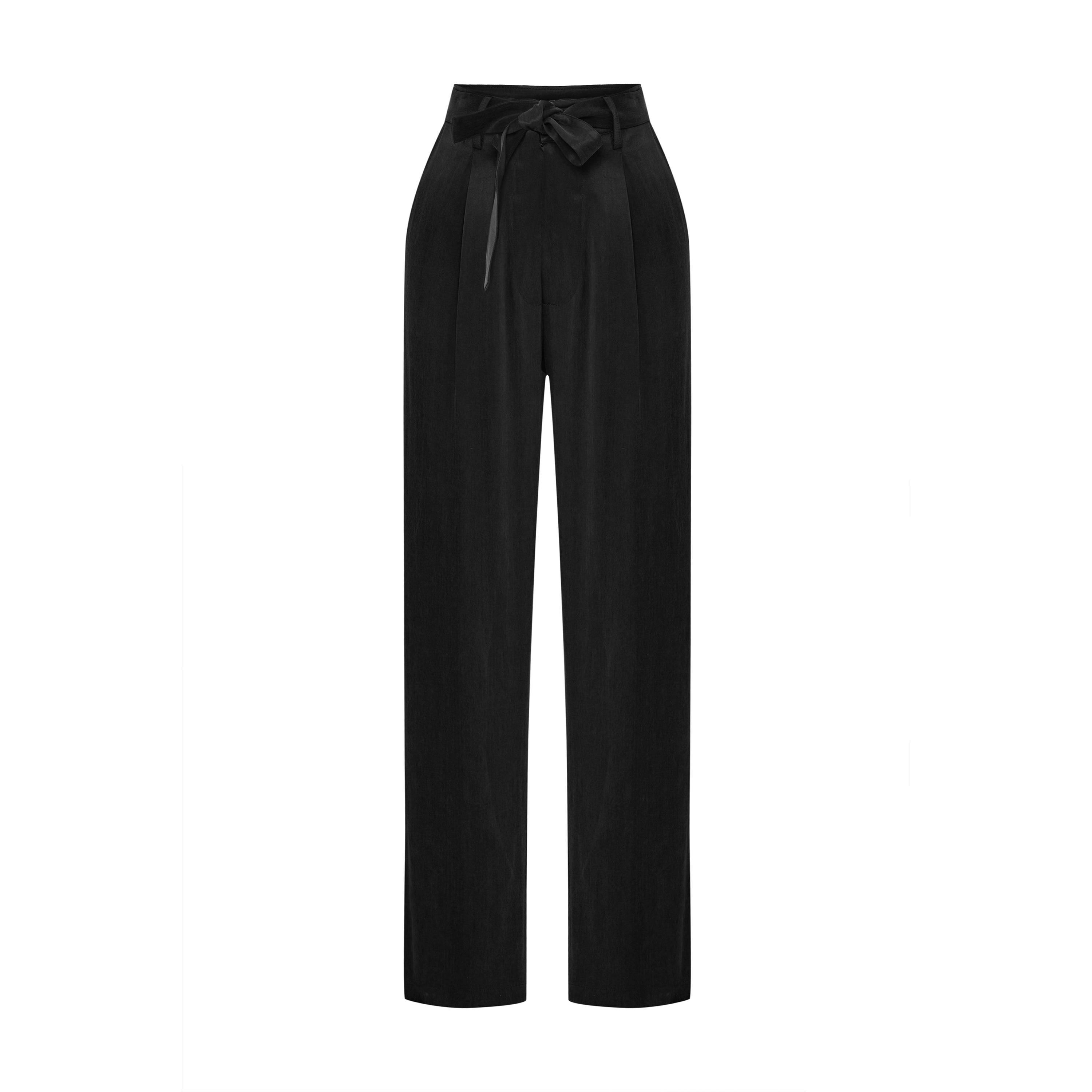 CUPRO PANTS WITH BELT - UNISEX