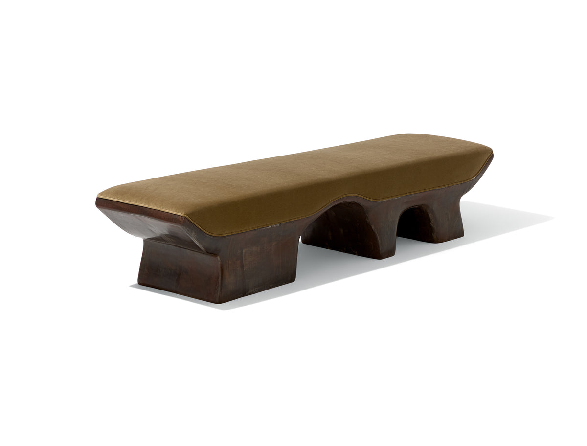 FLUORA BENCH — OXIDIZED ALUMINUM