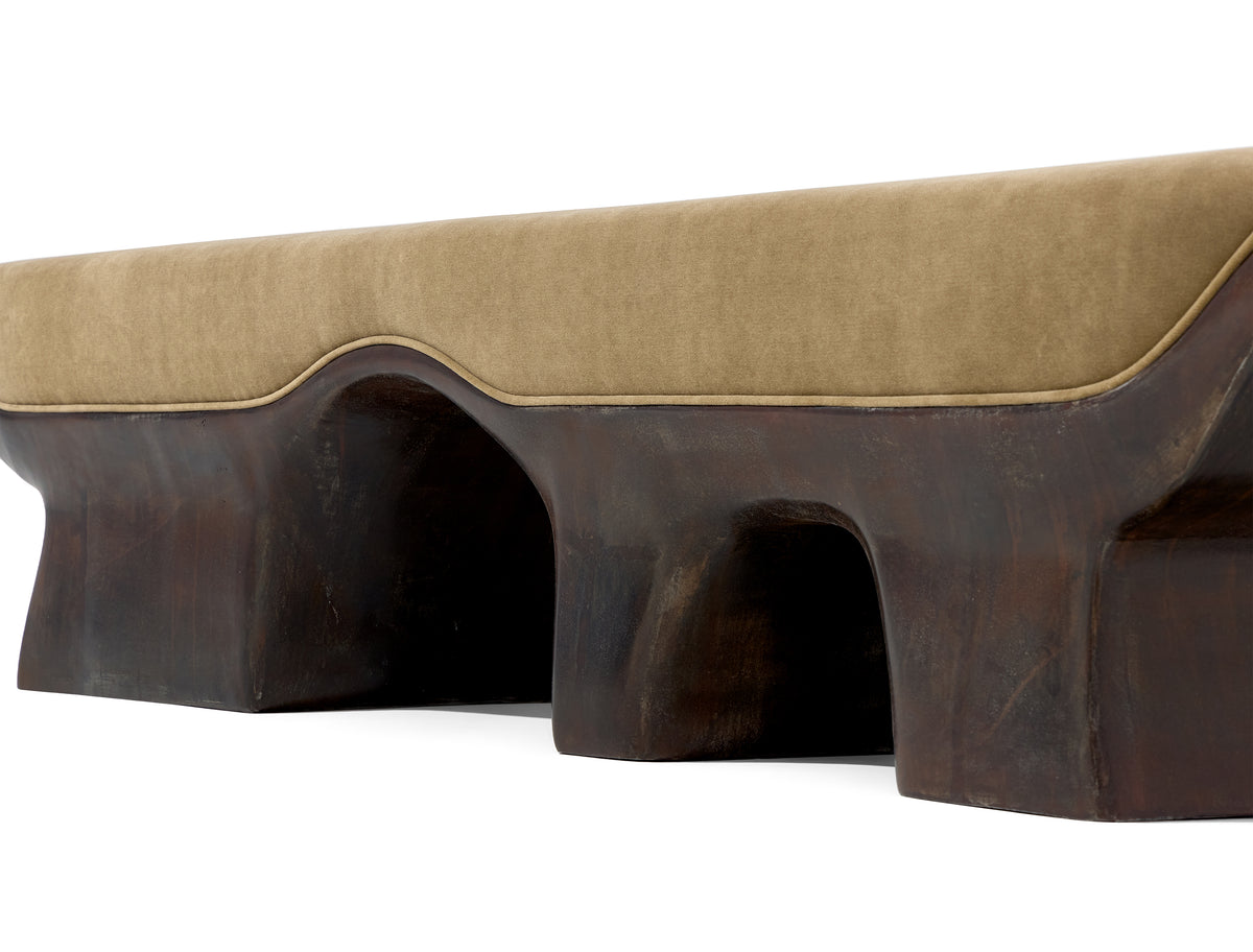 FLUORA BENCH — OXIDIZED ALUMINUM