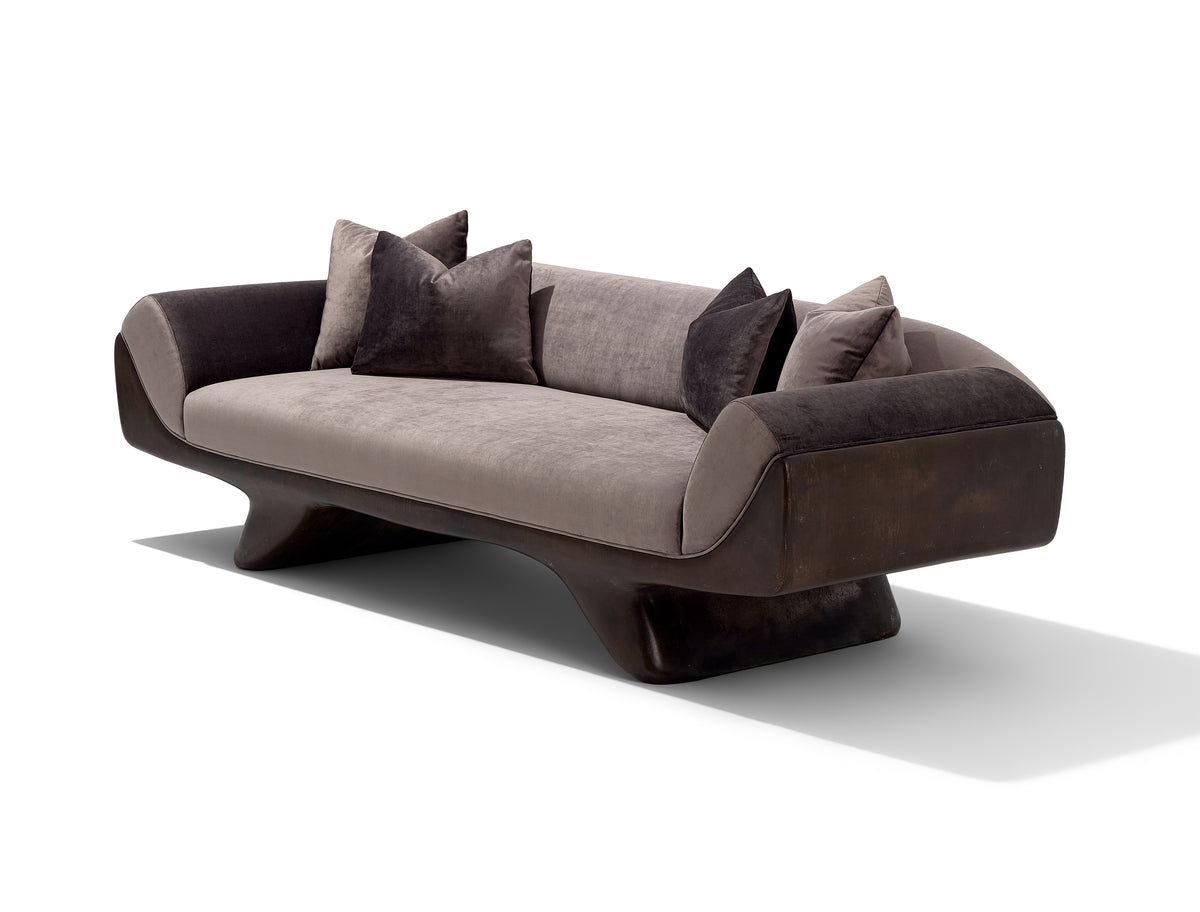 FLUORA SOFA — OXIDIZED ALUMINUM