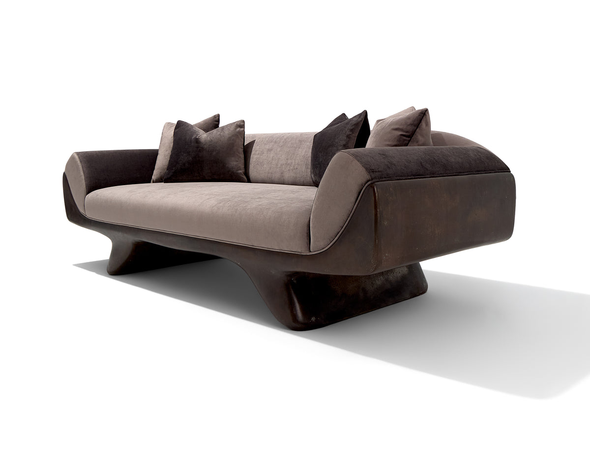 FLUORA SOFA — OXIDIZED ALUMINUM