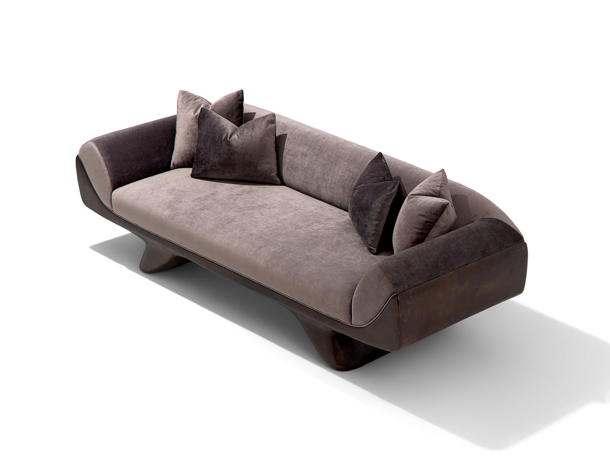 FLUORA SOFA — OXIDIZED ALUMINUM