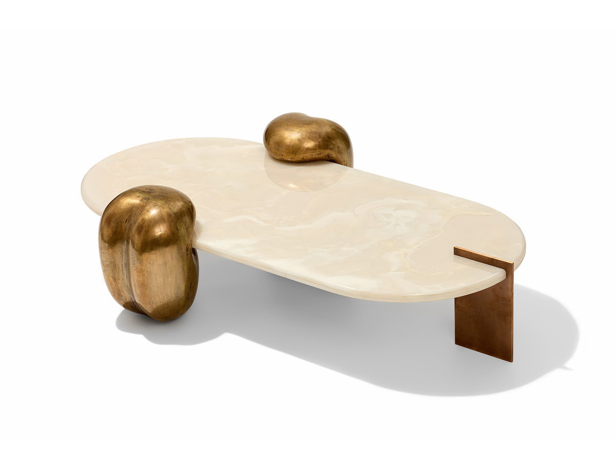 CANDY ELLIPTICAL COFFEE TABLE — BRONZE