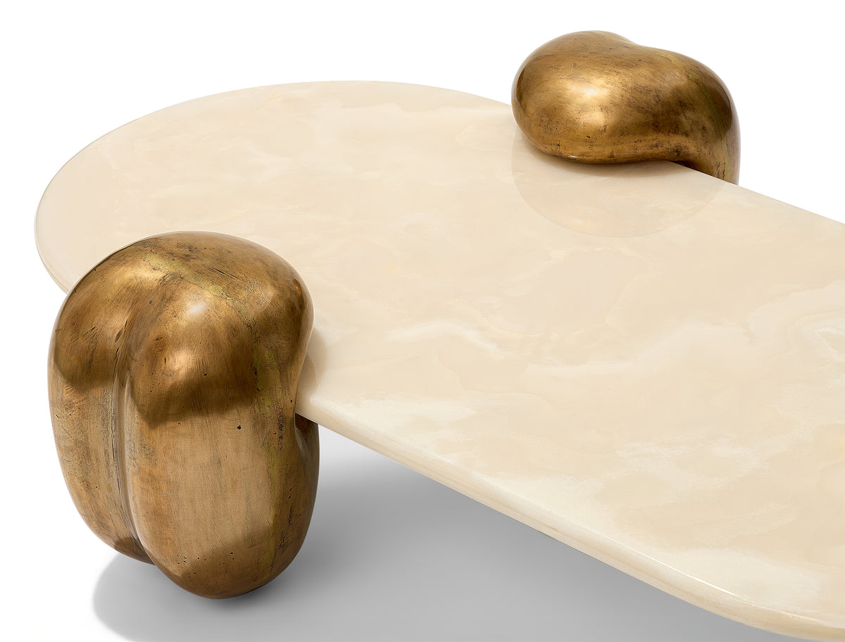 CANDY ELLIPTICAL COFFEE TABLE — BRONZE