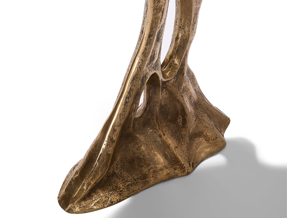 FOSSIL SIDE TABLE — BRONZE
