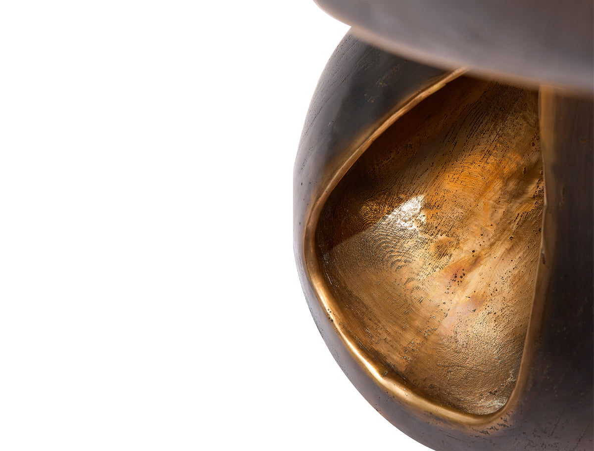 MIRA LAMP — DARK-PATINATED BRONZE / ONYX